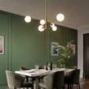lustre scandinave 6 ou 8 lumières led design moderne