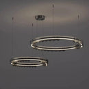 lustre moderne design rond en métal pour éclairage intérieur