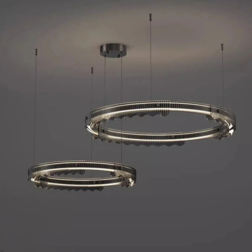 lustre moderne design rond en métal pour éclairage intérieur