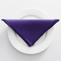 Serviette de table satin décorative pour réception mariage