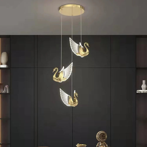 LED-Pendelleuchte nordisches Design Schwan Luxus