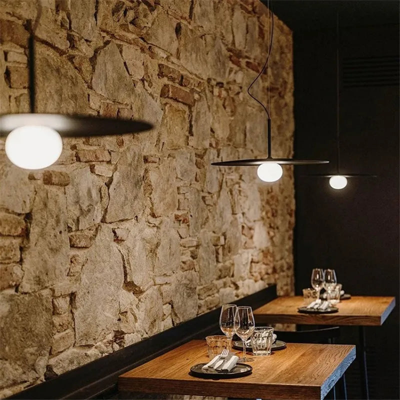 suspension tempo design en verre pour espace moderne - vue 3 sur 9