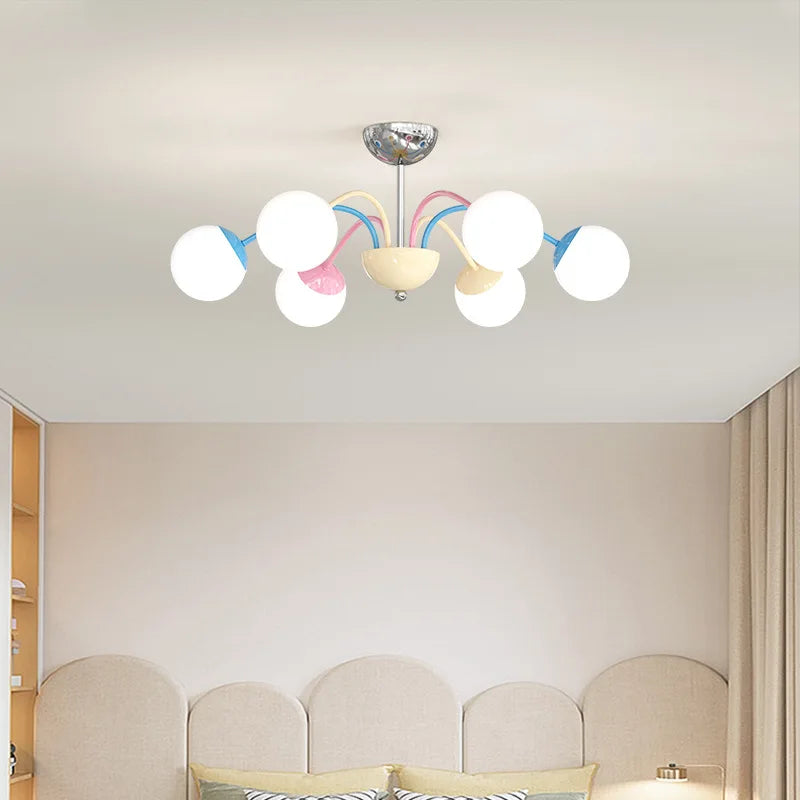 lustre bulle coloré moderne pour intérieur suspendu - vue 5 sur 8