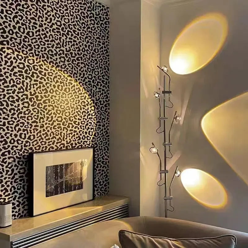 lampe de sol décorative luxe à projection dombres crépuscule et aube