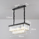 lustre suspendu en cristal luxe avec lampes rondes en fer doré
