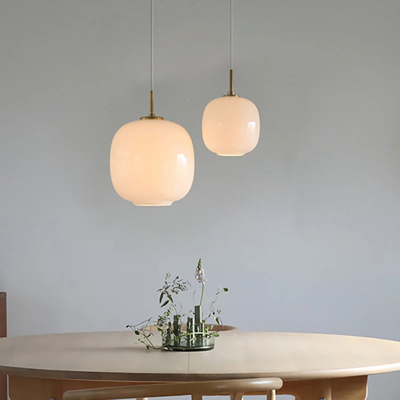 lampe led suspendue en verre nordique en fer pour intérieur décoratif - vue 4 sur 8