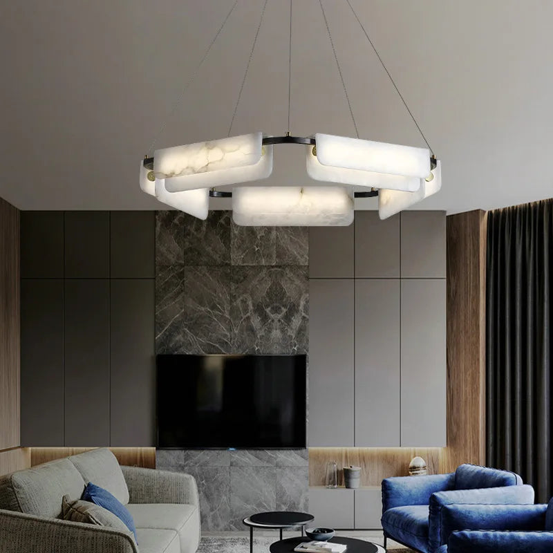 Lustre en marbre naturel - vue 4 sur 9