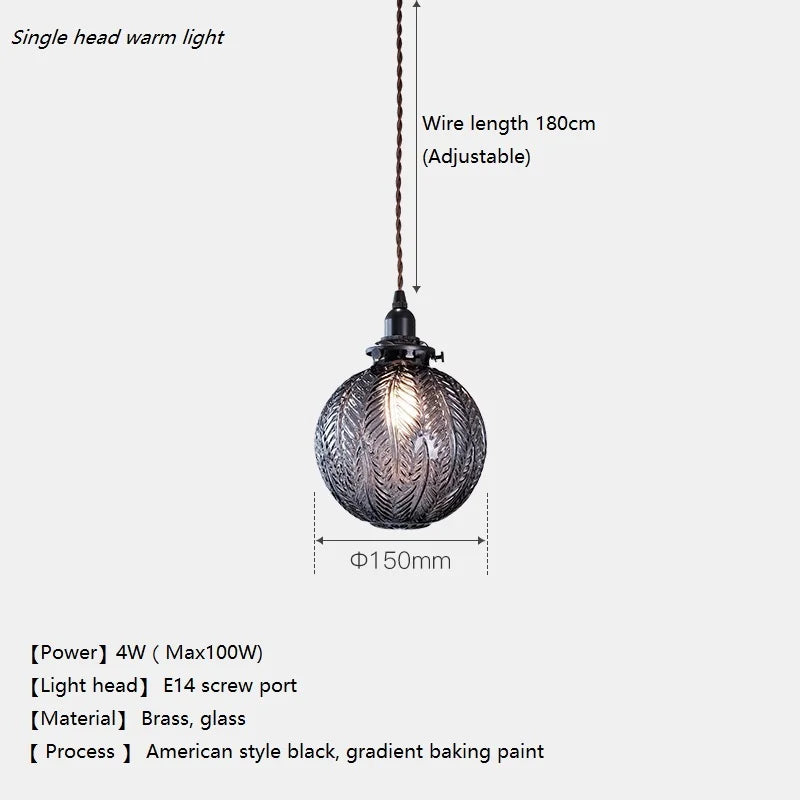 suspension en verre design moderne style loft nordique décoratif - vue 4 sur 10