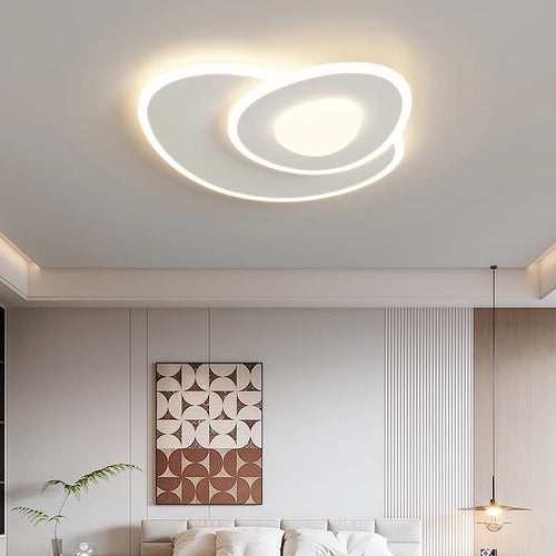 Moderner minimalistisch gehaltener Kronleuchter-Set mit Deckenleuchten-Paket - vue 4 sur 10