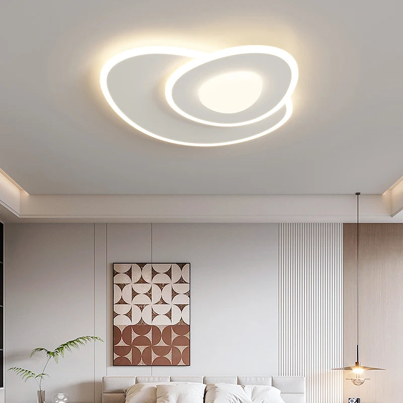 Moderner minimalistisch gehaltener Kronleuchter-Set mit Deckenleuchten-Paket - vue 4 sur 10