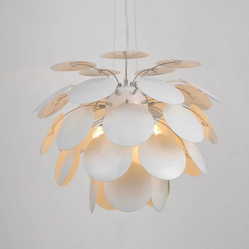 lustre moderne en verre forme pomme de pin pour décoration intérieure - vue 4 sur 9
