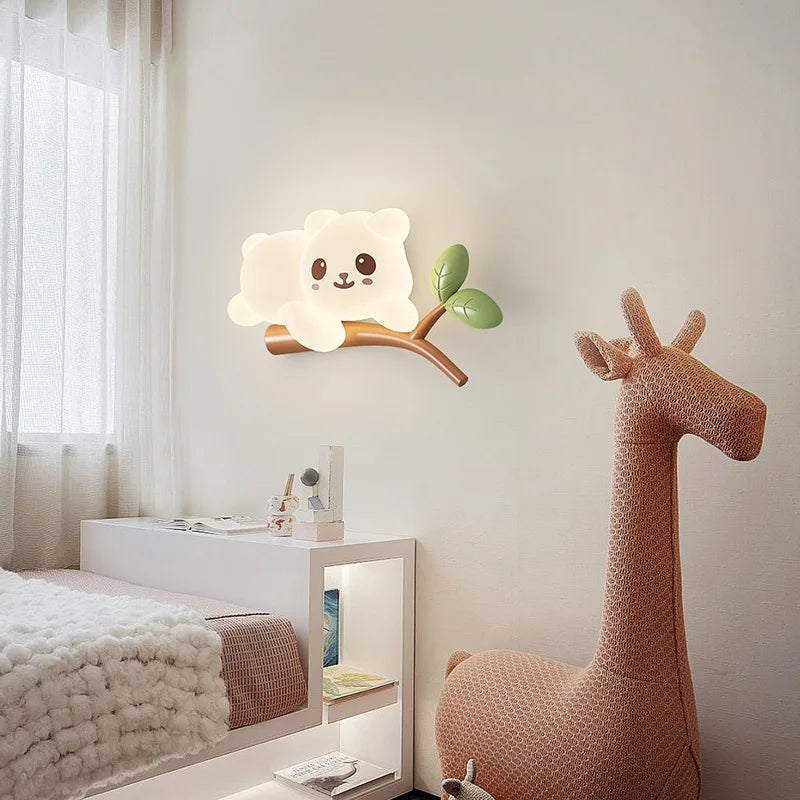 applique murale créative enfant singe ours branche école maternelle aire jeux - vue 4 sur 9