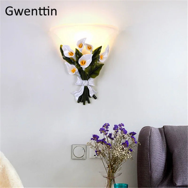 applique murale décorative à fleurs moderne pour intérieur - vue 5 sur 8