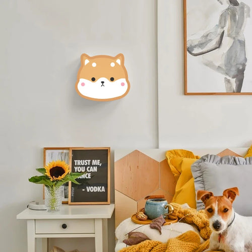 Kreative Shiba Inu Dinosaurier Wandleuchte für Kinder - vue 3 sur 8