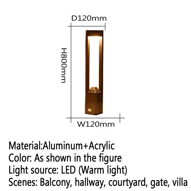 Moderne LED-Außenleuchte für Garten und Hof - vue 19 sur 47
