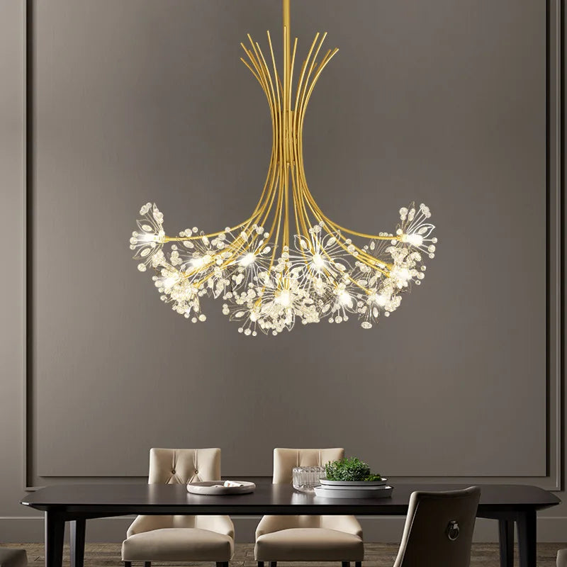 Plafonnier nordique post-moderne en forme de pissenlit décoratif d'intérieur