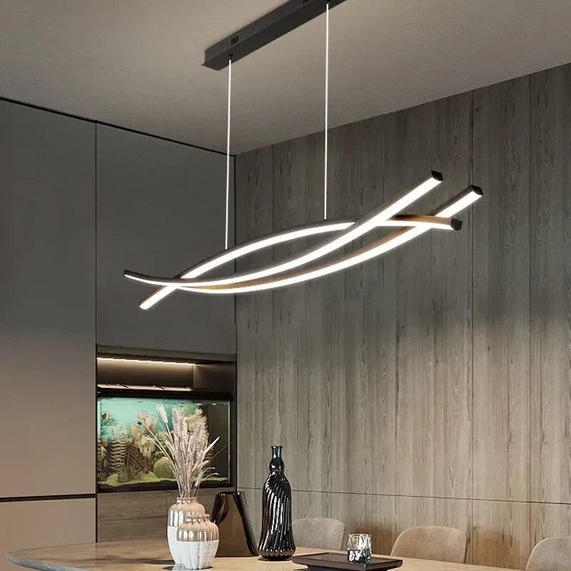 plafonnier led suspendu design moderne et simple décoratif - vue 6 sur 8