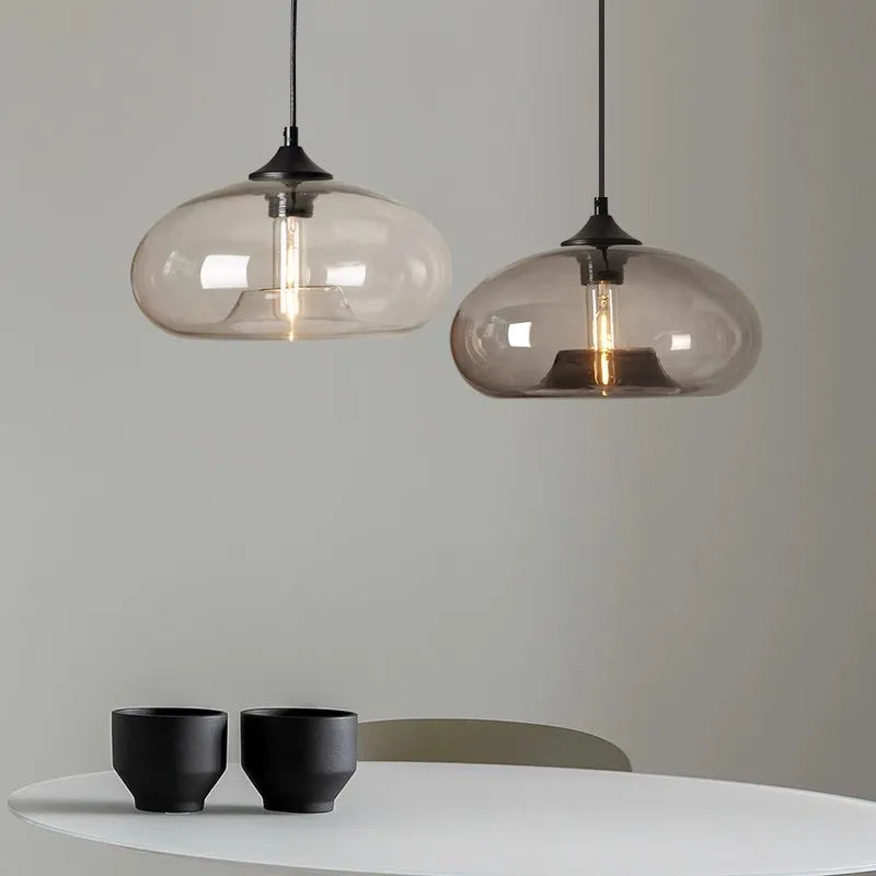 suspension modernes en verre pour restaurant bar boutique