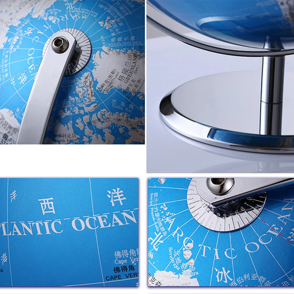 globe rotatif en métal style européen ornement créatif de luxe - vue 4 sur 8