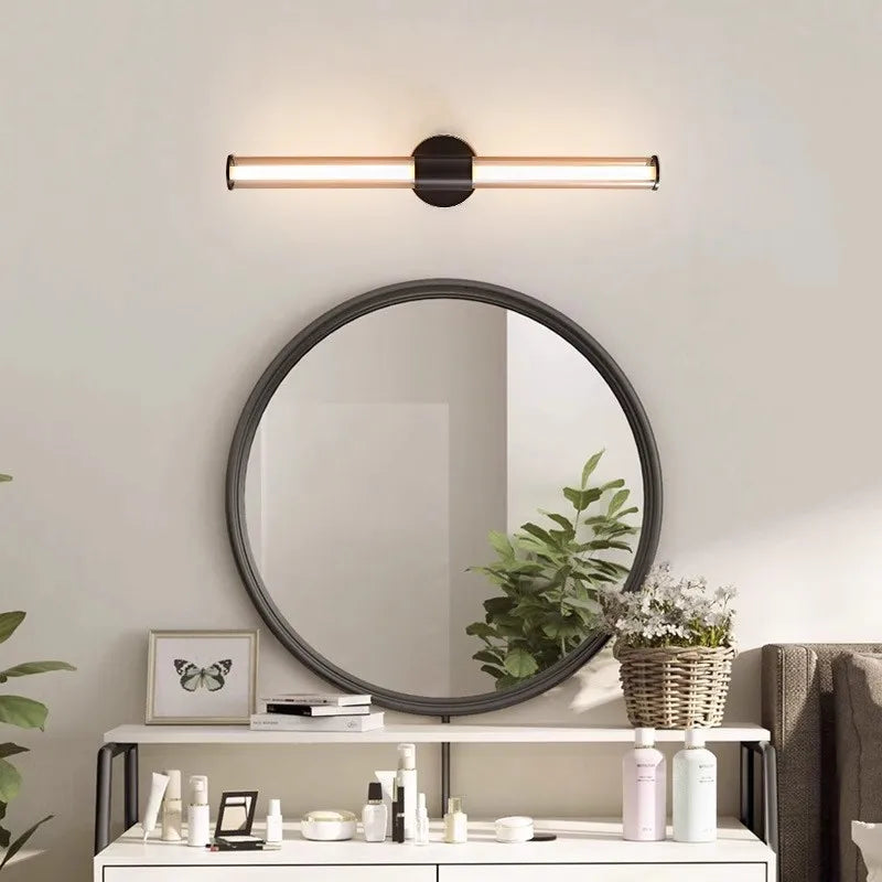 applique murale minimaliste industrielle en verre de cuivre led rétro créative - vue 4 sur 7