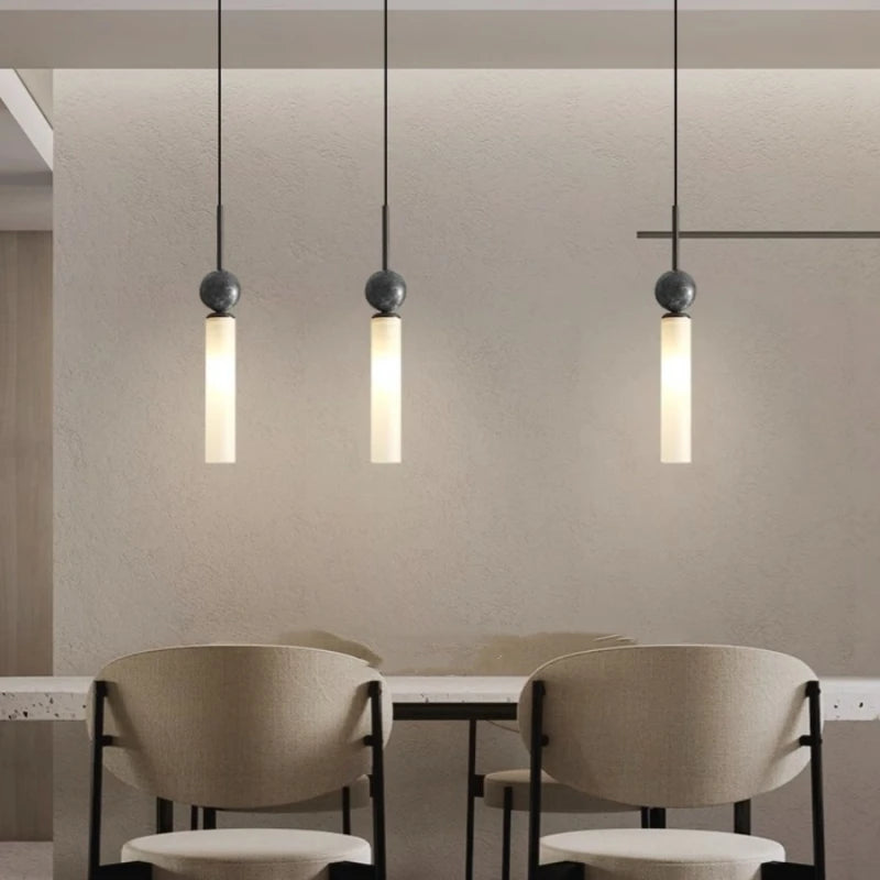 lampes suspendues en marbre et cuivre réglables nouvelle collection - vue 2 sur 16