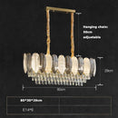 lustre suspendu led art déco en cristal et plumes blanches et grises