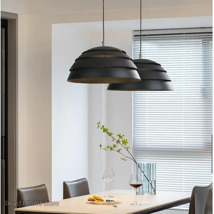 lampe suspendue design led moderne nordique industrielle - vue 2 sur 8