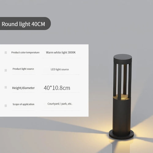 Moderne LED-Gartenleuchte aus Aluminium, wasserdicht für den Außenbereich - vue 11 sur 21