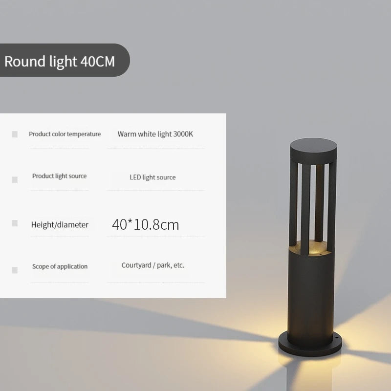 Moderne LED-Gartenleuchte aus Aluminium, wasserdicht für den Außenbereich - vue 10 sur 21