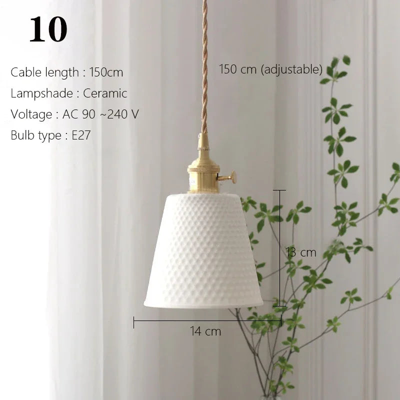 Japanische Pendelleuchte aus Keramik nordisches Design - vue 21 sur 21
