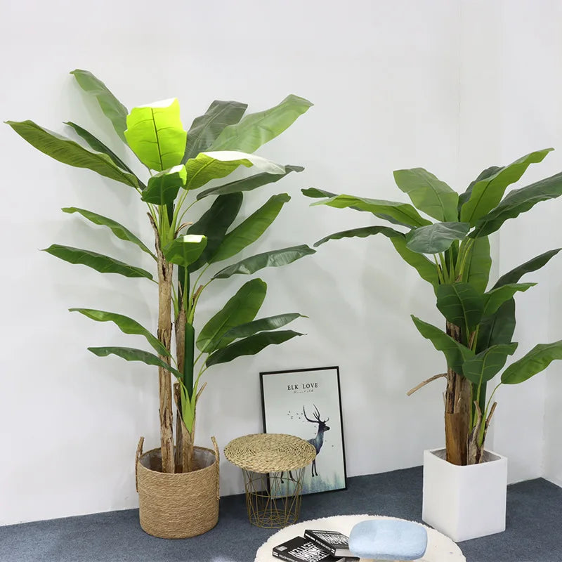 grande plante artificielle bonsaï faux bananier en pot décoration intérieure extérieure - vue 11 sur 15