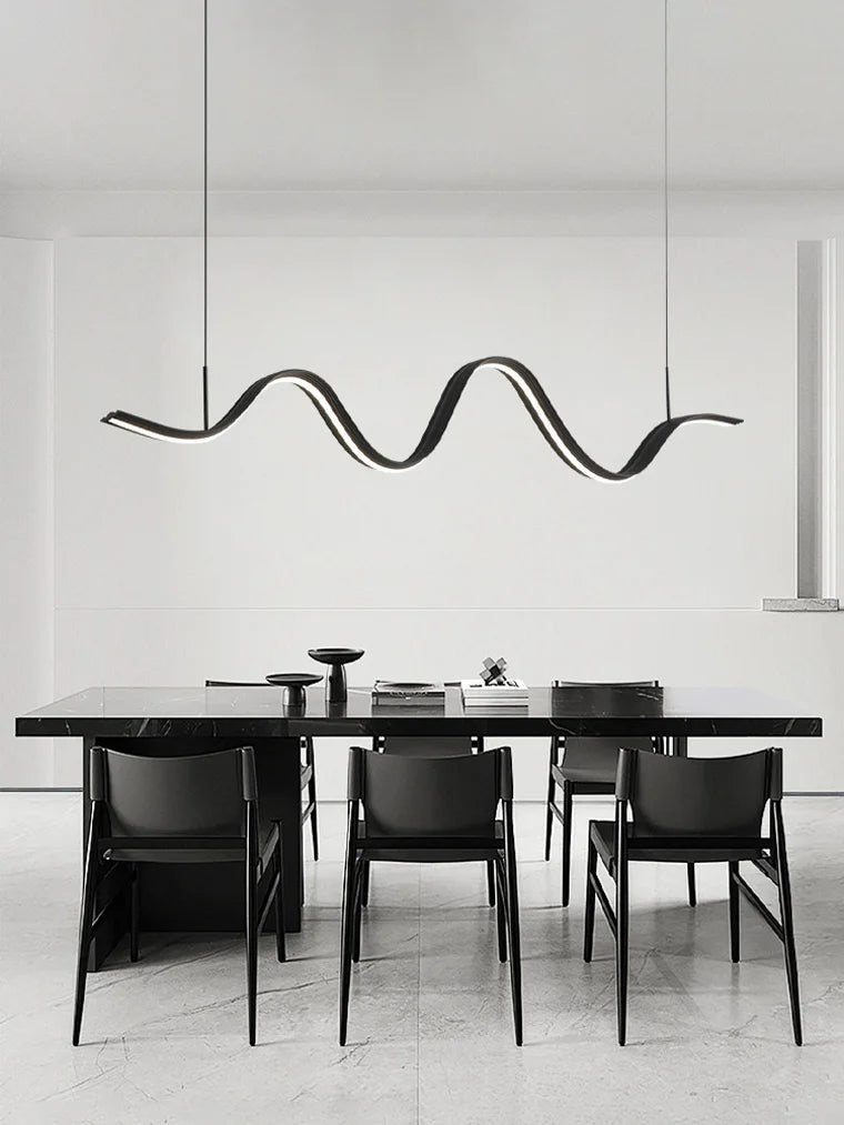 lustre moderne linéaire pour décoration de table élégante - vue 2 sur 14