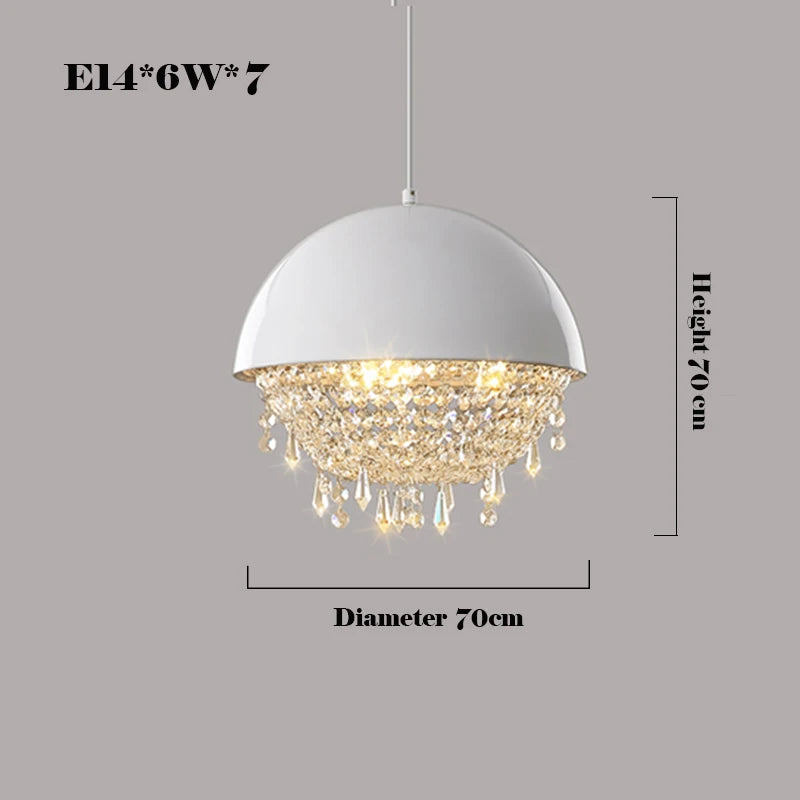 Chice Pendelleuchte aus Metall und Kristall mit modernem einzigartigem Design