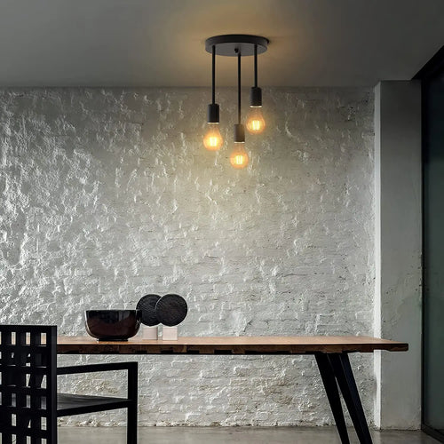 plafonnier industriel lustre décoration avec lumière led