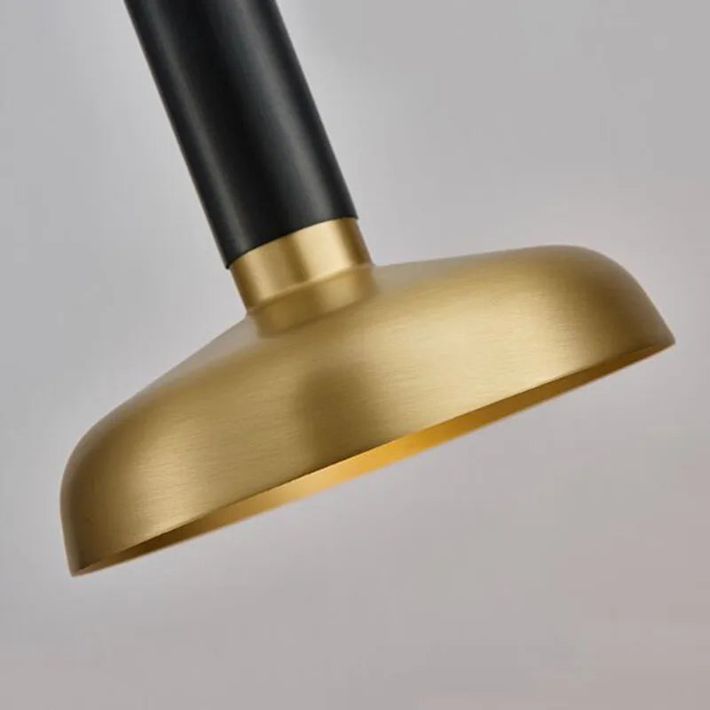 Suspension LED Moderne Créative tube et abat-jour Laiton - vue 6 sur 8
