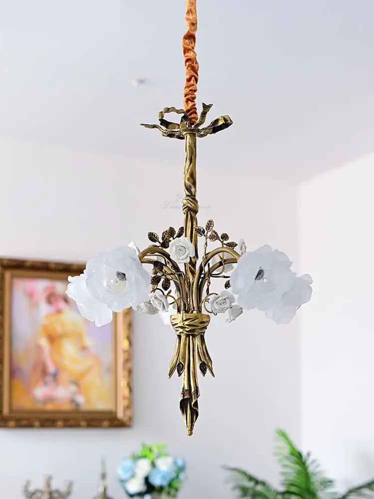 lustre moderne en cuivre pour éclairage artistique et luxueux