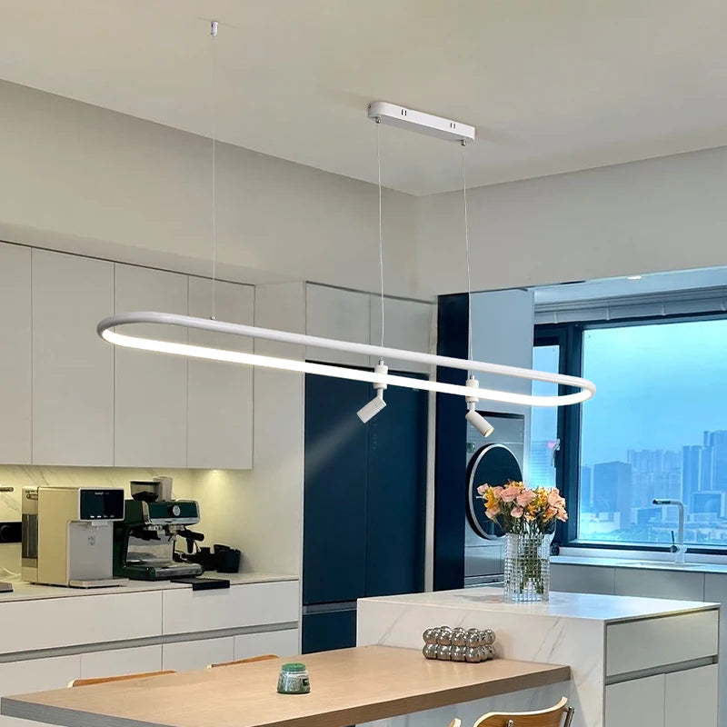 Lustre LED pour éclairage intérieur avec spot - vue 3 sur 12