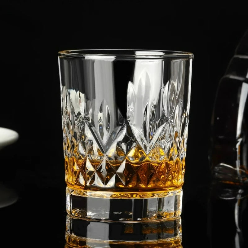 Verres cristal relief whisky vin biere pour table - vue 4 sur 7
