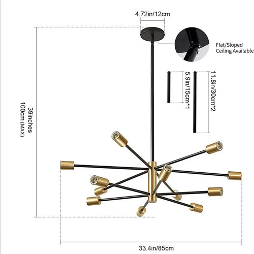 Moderner Luxus-Kronleuchter LED-Pendelleuchte nordisches Design