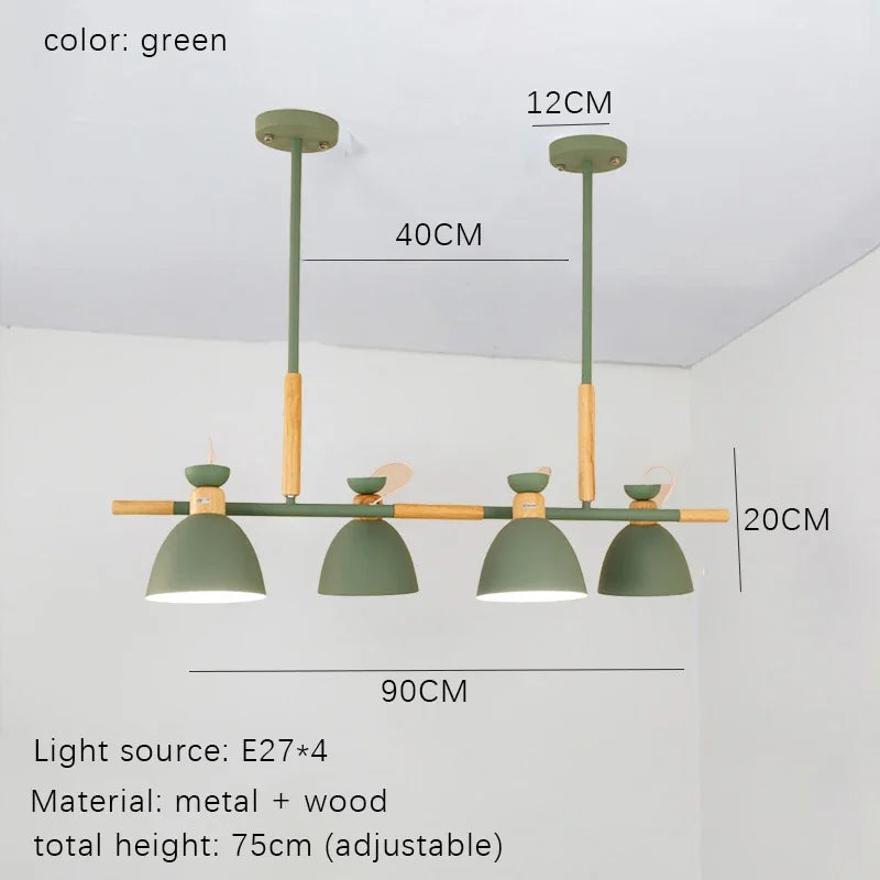 suspension led en rondins nordiques décoratives