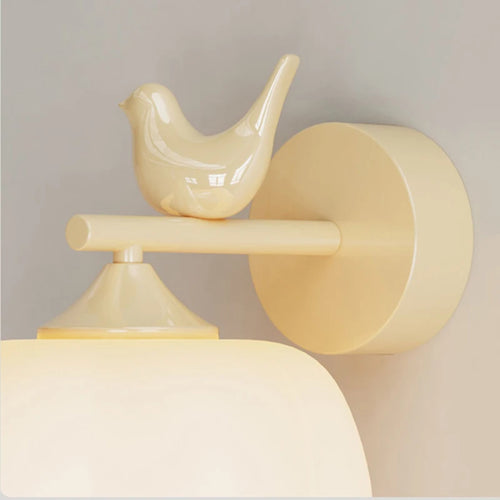 applique murale moderne en pe avec abat-jour d'oiseau led