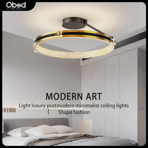 Moderne LED-Deckenleuchte aus Kristall für luxuriöse Wohnräume - vue 2 sur 9