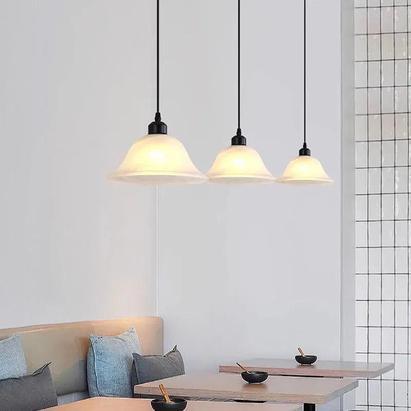 Nordique LED abat-jour en verre lustre suspension chambre salon cuisine salle à manger Restaurant décor à la maison lampe suspendue - vue 4 sur 21