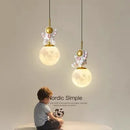 Moderne Pendelleuchte Mond kreativ für Kinderzimmer Panda
