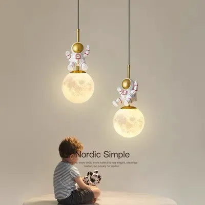 Moderne Pendelleuchte Mond kreativ für Kinderzimmer Panda - vue 3 sur 12