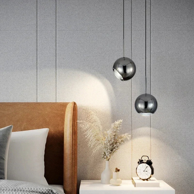 Suspension LED boule ronde moderne avec angle réglable - vue 5 sur 20