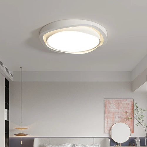 Moderne Deckenleuchte Creme Stil Wohnzimmer Augenschutz Vollspektrum - vue 5 sur 8