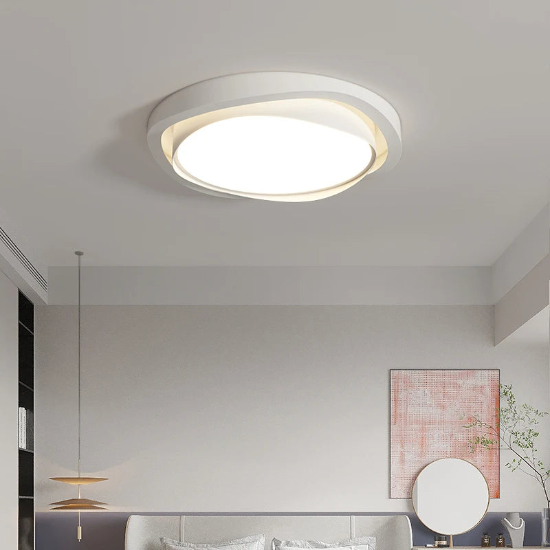 Moderne Deckenleuchte Creme Stil Wohnzimmer Augenschutz Vollspektrum - vue 4 sur 8