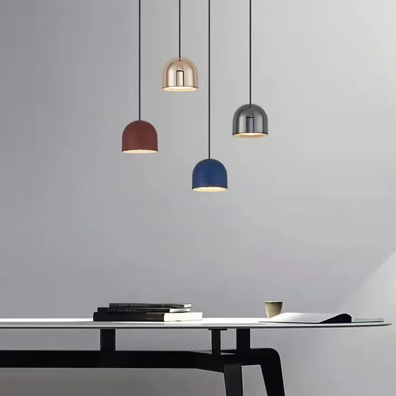 Moderne LED Lustre Lumière Restaurant Bar Hôtel Minimaliste Tête Unique Suspension Salon Chevet Allée Plafonniers - vue 3 sur 11