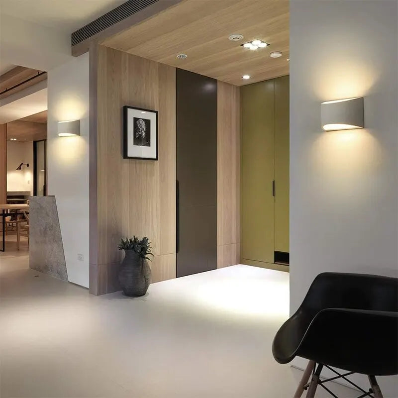 applique murale led design moderne éclairage haut et bas - vue 3 sur 7